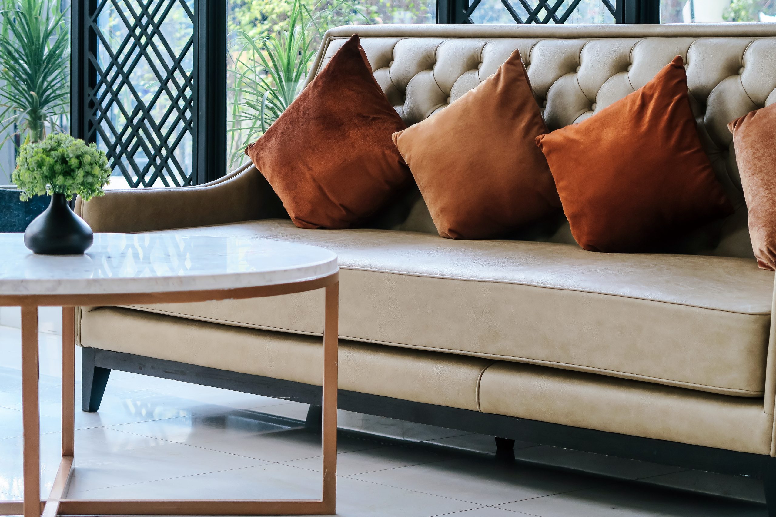 detail of modern living room, interior decoration